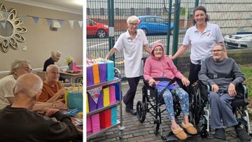 Local HC-One care home donates arts and crafts to Holyhead Primary School